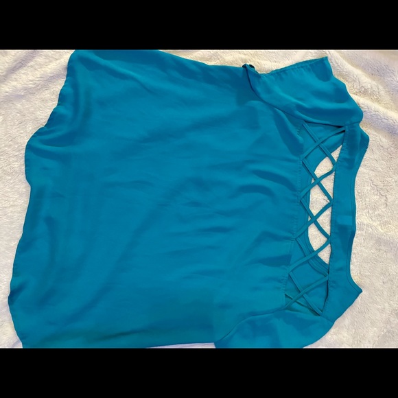 Torrid size 0x bluish green dress blouse - Picture 8 of 8